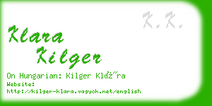 klara kilger business card